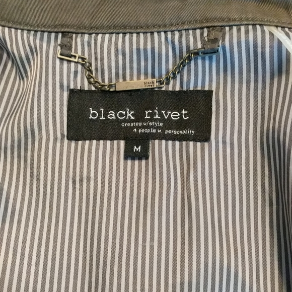 Black Rivet Green Army Jacket -NWOT - Picture 6 of 7